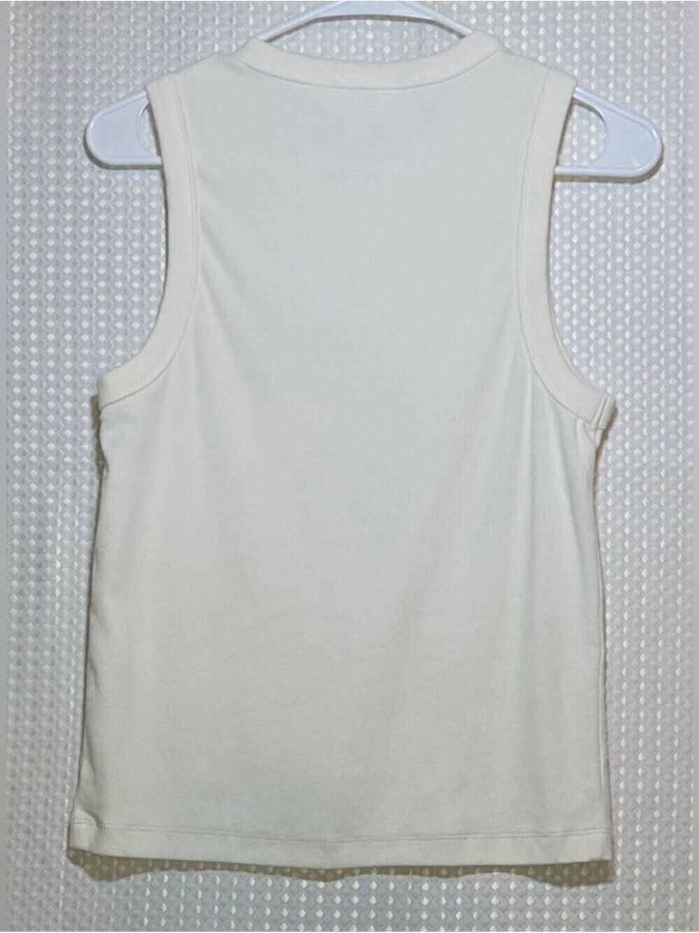 Market & Spruce White Ribbed Muscle Tank Top Large - Picture 4 of 12